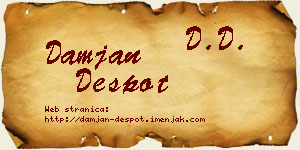 Damjan Despot vizit kartica